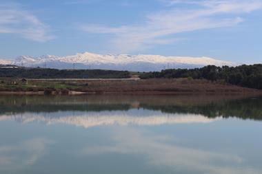 A photograph of the Cubillas reservoir in southeast Spain