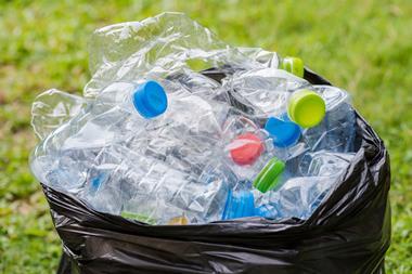 Waste plastic bottles