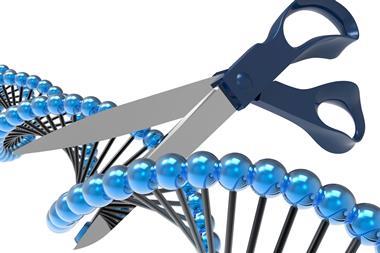 3D illustration for the concept of genetic code manipulation