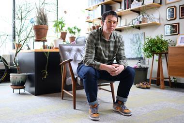 Alison Wendlandt in an office with plenty of plants