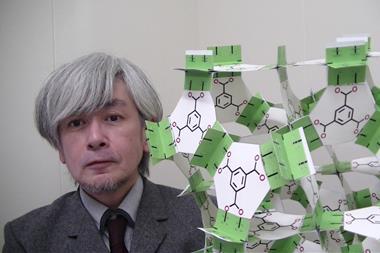 Ryo Horikoshi with paper model