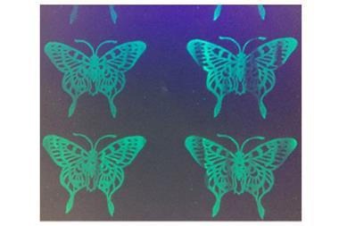 Luminescent perovskite NC patterns from a Pb-MOF via inkjet printing: butterfly.