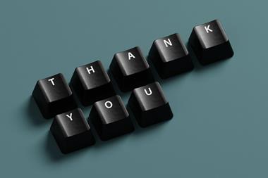 Thank you computer keys