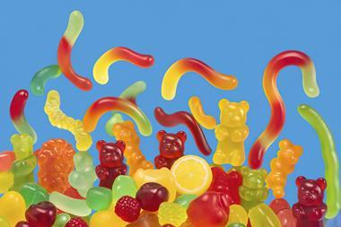 Sweets on a blue background