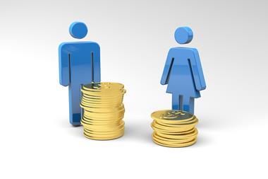 Gender Wage Gap, 3d Illustration