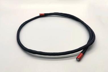 A black cord in a loop