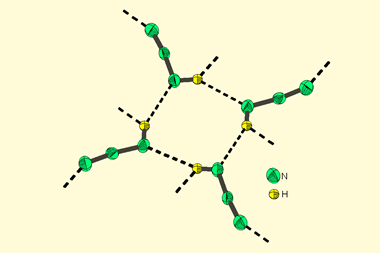 An image showing an hydrazoic acid's crystal structure