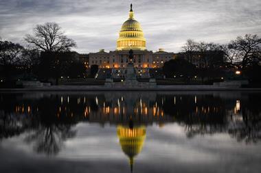 Capitol Building at dusk, Washington DC, USA