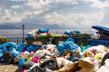 An image showing a pile of rubbish in Corfu