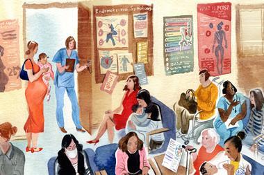 Women in medical waiting room