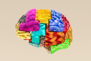 Brain made out of different textures