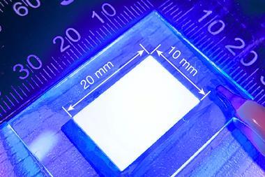 Large area blue QLED