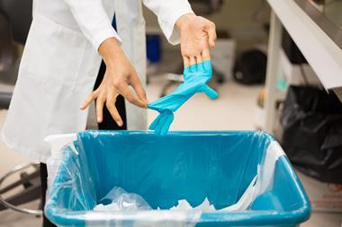 Waste lab gloves