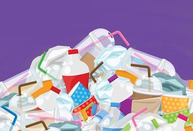 An illustration of plastic waste