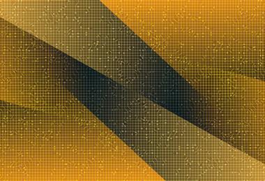 Abstract circuitry on yellow background
