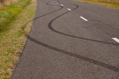 An image showing car skid marks