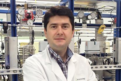 A photograph of Javier García-Martínez in the lab
