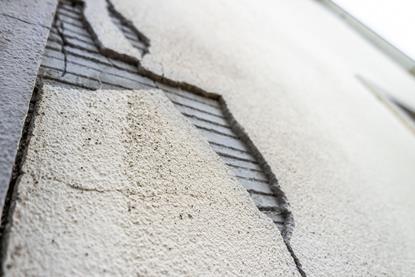 Damaged house
