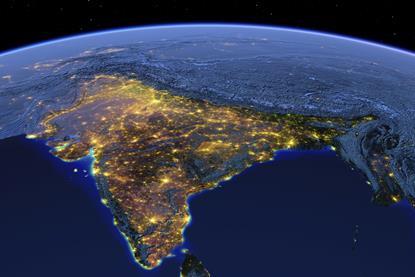 Sattelite image of India