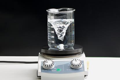 Stirrer bar in beaker