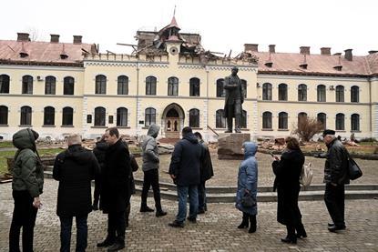 Damaged Lviv National University of Nature Management
