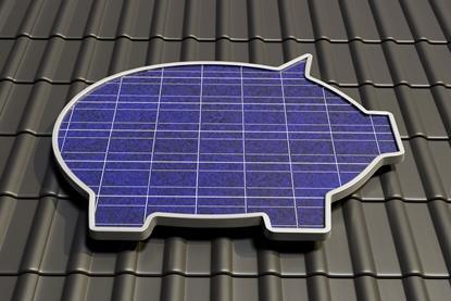 A pig-shaped solar panel