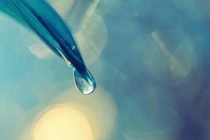 A picture of a water droplet