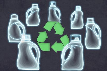 Plastics recycling illustration