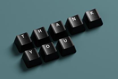 Thank you computer keys
