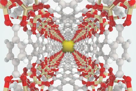 A complex molecular crystal in a lattice shape involving organic and metallic components