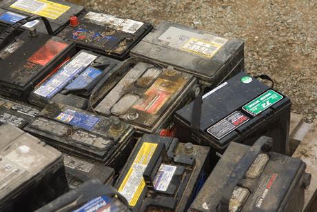 Car batteries for recycling
