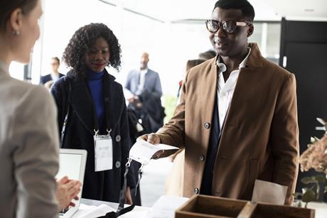 Conference registration desk