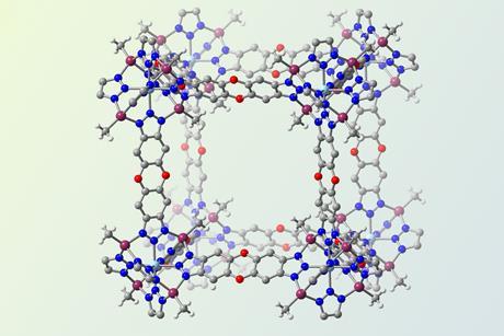 A complex molecular framework making the edges of cube