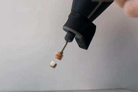 Image taken from video showing magnet levitating