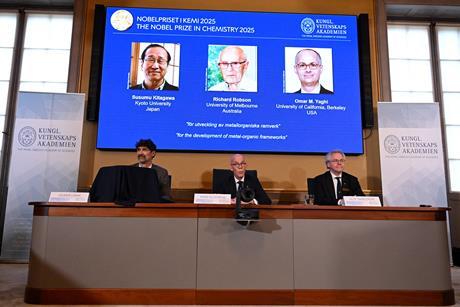 2025 Chemistry Nobel announcement