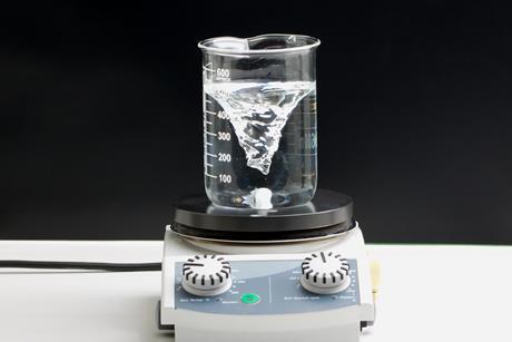 Stirrer bar in beaker