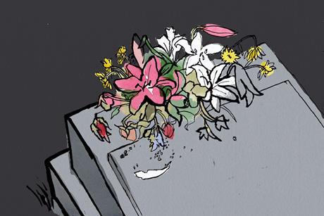 Flowers on grave