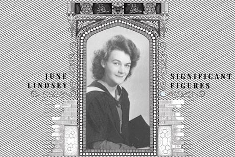 A framed image of June Lindsey