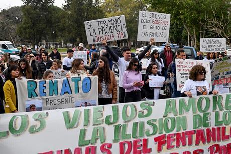 Fentanyl protests - people holding placards