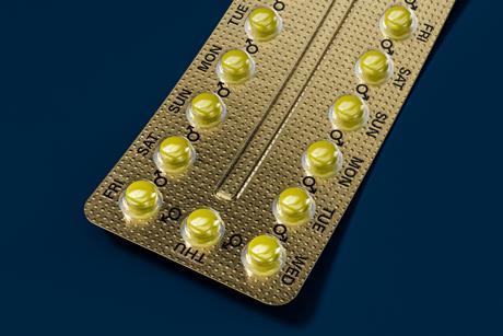 Closeup on a blister pack with male contraceptive pills