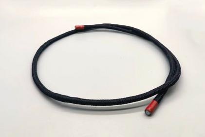 A black cord in a loop