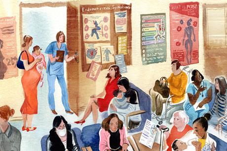 Women in medical waiting room