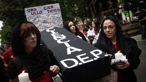 Thousands of people gathered in Madrid to protest against budget cuts to science