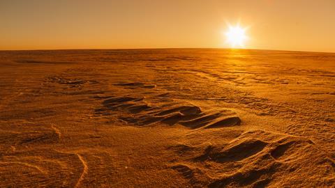 An image showing a Martian sunset