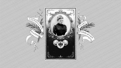 An framed portrait of Clara Immewahr