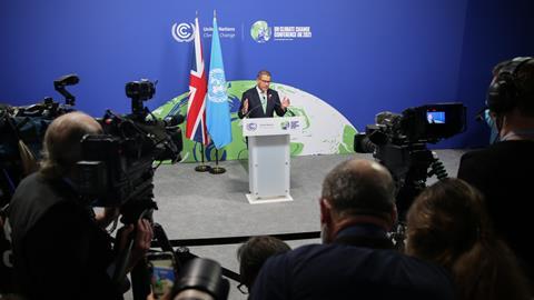 An image from the COP26 press conference