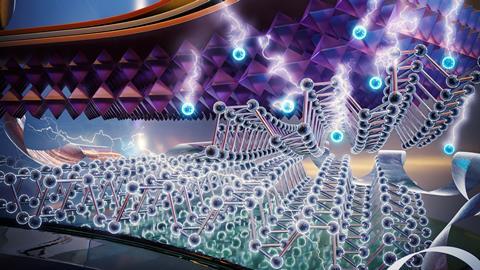 3D representation of a phosphorene nanoribbon optoelectronic device