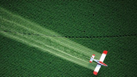 plane crop spraying