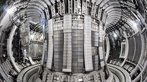 An image showing the JET internal vessel