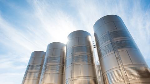 Stainless steel silos